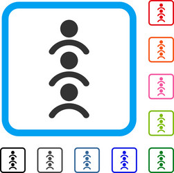 man queue framed icon vector image