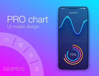mobile phone application for analytics stock vector image