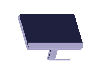 personal computer screen black blank empty vector image