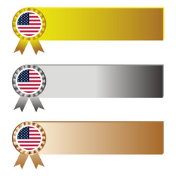 Award logo in united state america flag vector