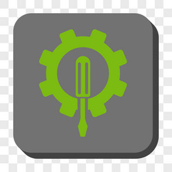 engineering rounded square button vector image