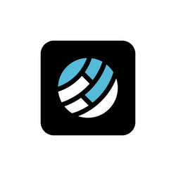 Globe icon on square background vector