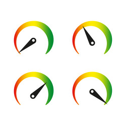 icon with speedometers set progress bar vector image