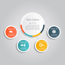 Report Layout Template - Circular Elements vector image