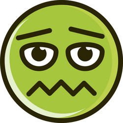 scared funny smiley emoticon face expression line vector