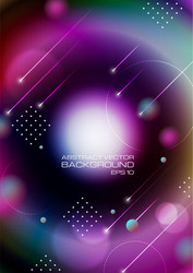 abstract circles with lines on blurred colors vector image