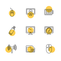 battery wifi network infrared signals web vector image