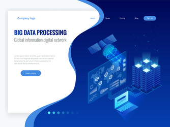 Big Data Network & Cloud Technology vector image