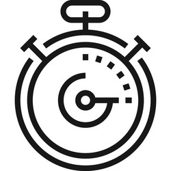 performance testing flat line web icon concept vector image