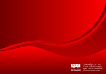 Abstract wave and background red color with copy vector