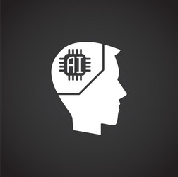 ai related icon on background for graphic and web vector image