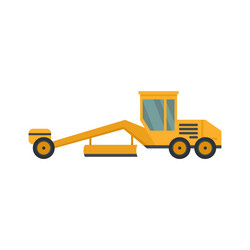 grader machine heavy icon flat isolated vector image