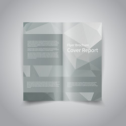 polygonal style document template vector