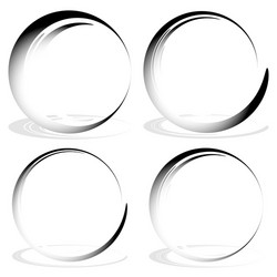 set of sketchy scribble circles vector image