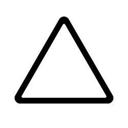 Simple triangular shape icon vector