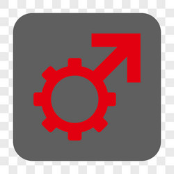 technological potence rounded square button vector image