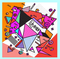 triangle geometric forms for summer design event vector image