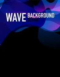 Vertical fluid gradient wave abstract background vector