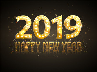 2018 new year count symbol with spotlights vector image