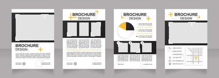 brand stretching strategy blank brochure design vector