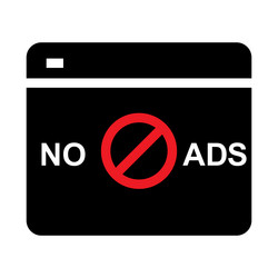 Browser ad block icon blocker or advertising vector