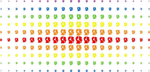 call center operator spectral halftone grid vector image