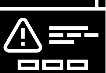 Computer task error glyph icon vector
