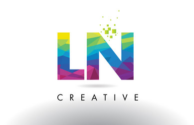 Nl n l letter modern logo design with yellow Vector Image