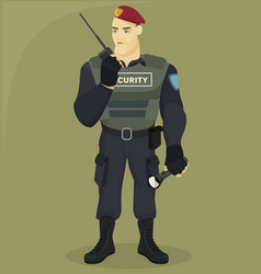 Security and police guards isolated Royalty Free Vector
