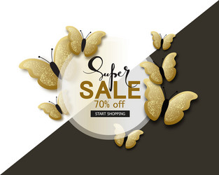 Super sale banner background template vector