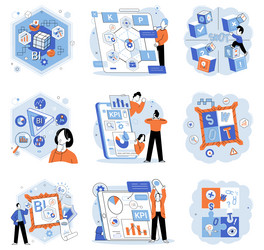 analysis tool the concept user experience vector image