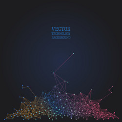 Connected Network Abstract Background vector image