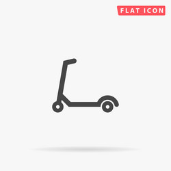 Kick scooter flat icon vector