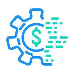 digitization of processes business manager color vector image