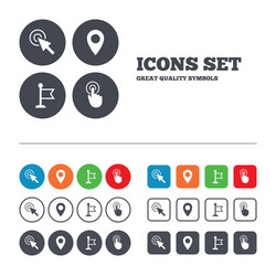 Hand Pointer Cursor Icons vector