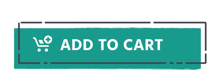 turquoise add to cart button with shopping vector image
