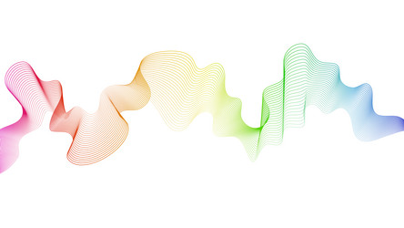 Abstract backdrop with wave gradient lines vector