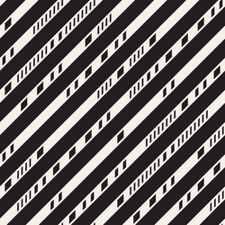 Black and white irregular dashed lines pattern vector