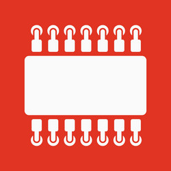 chip icon hardware and processor technology vector image