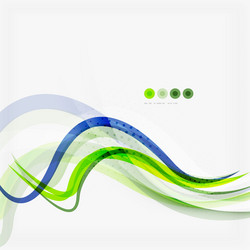Dynamic Blue and Green Line Background vector image