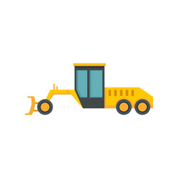 grader machine utility icon flat isolated vector