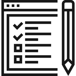 usability testing flat line web icon concept vector image