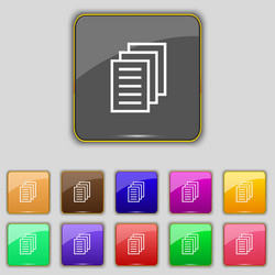 copy file duplicate document icon sign set vector image
