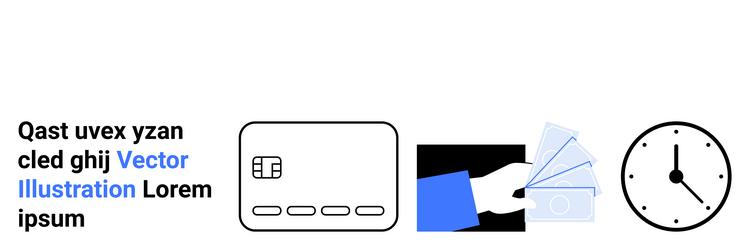 digital transactions and time management in modern vector image