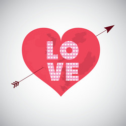 love with heart design vector