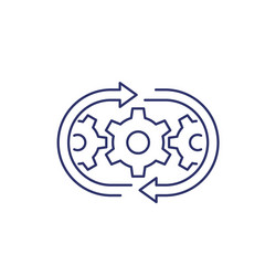 optimization process or operations line icon vector image