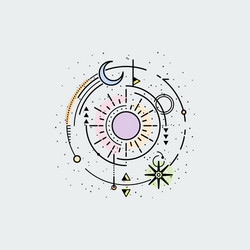 Sacred Sun Symbol Vector Image