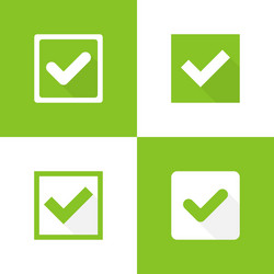 set buttons with check marks vector image