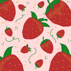 Strawberry pattern background vector