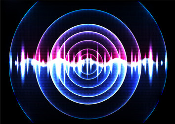 technological abstract signal pulse search vector image